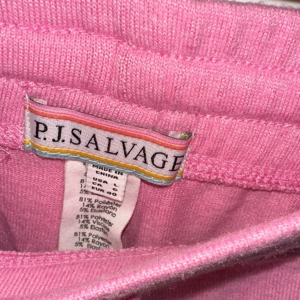 PJ Salvage Pink Berry Shorts with Multicolor Tie / Embroidered Palm Tree